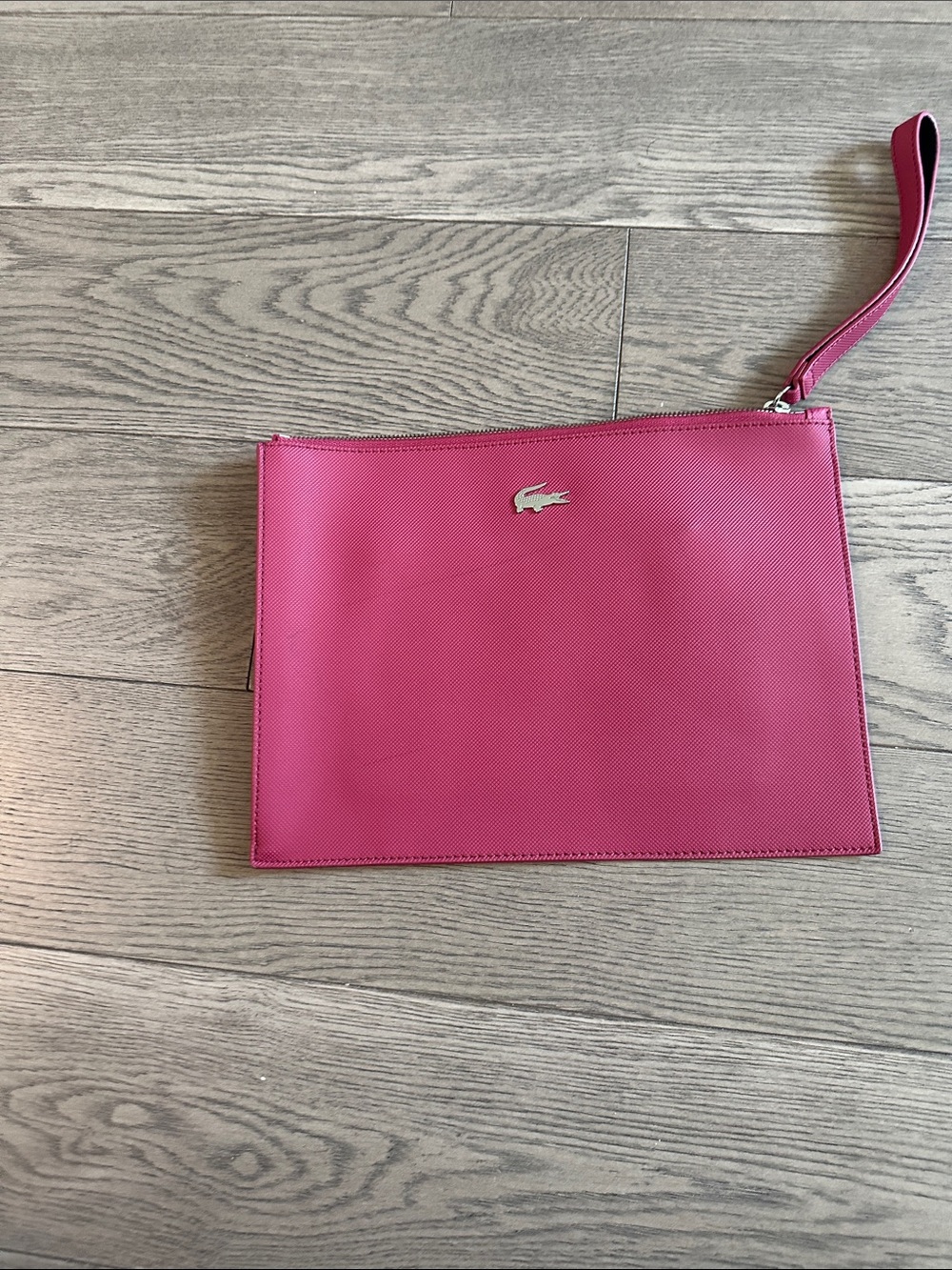 Lacoste Hot Pink Zip Wristlet Pouch